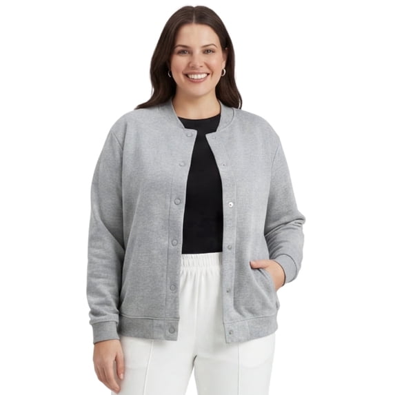 Turtle Bay New York Womens Snap up Jacket - Soft, Fleecy Lining for Three-Season Comfort