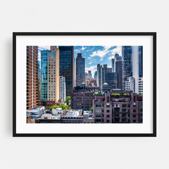 Turtle Bay Views 03 - Manhattan New York Photography Cityscape Skyline Architecture Scenic Black Framed Wall Art Print 5 x 7 inches