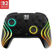 Turtle Beach Afterglow Wave Wireless RGB Gaming Controller (Black) for Nintendo Switch 2, Nintendo Switch, Nintendo Switch Lite, & Nintendo Switch - OLED Model