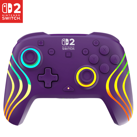 Turtle Beach Afterglow Wave Wireless RGB Gaming Controller Purple for Nintendo Switch 2