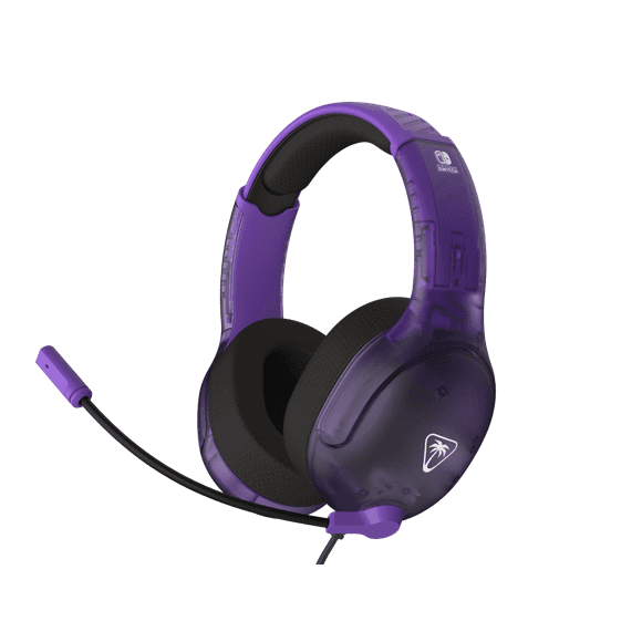 Turtle Beach Airlite Fit Wired Ghost Purple Gaming Headset Officially Licensed for Nintendo Switch, Nintendo Switch Lite, and Nintendo Switch - OLED Model  Flip-to-Mute Mic