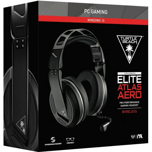 Turtle Beach Elite Atlas Aero Wireless Stereo Gaming Headset for PC with Waves Nx 3D Audio - Black/Silver