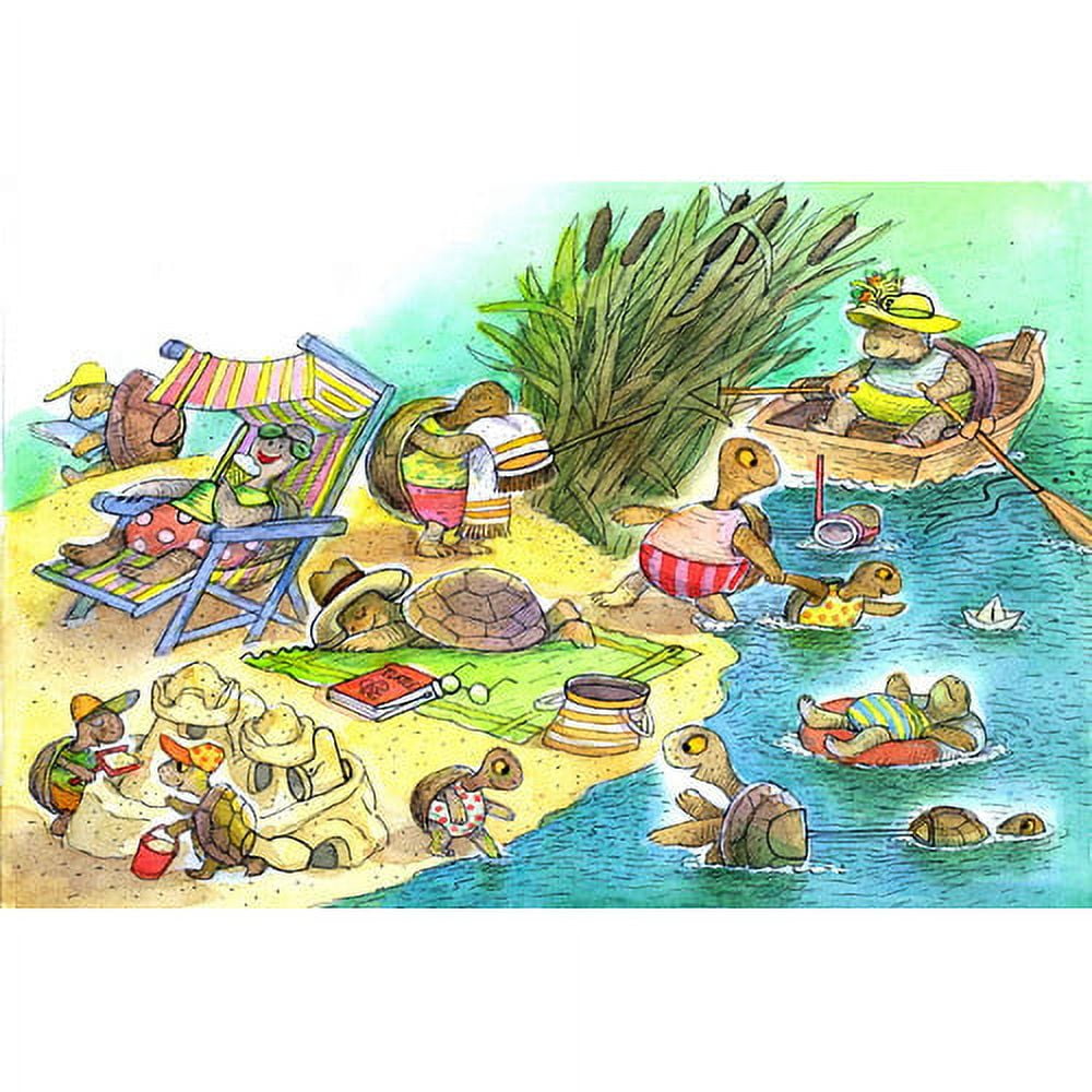 "Turtle Beach Party" Painting Print on Wrapped Canvas