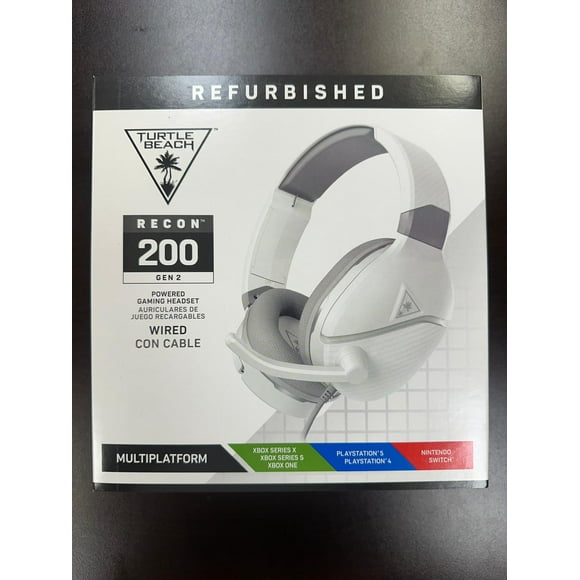 Turtle Beach Recon 200 White Amplified Gaming Headset for Xbox, PlayStation, & Nintendo