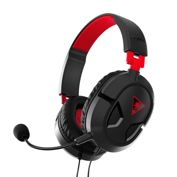 Turtle Beach Recon 50 Wired Gaming Headset for PC and Mac, Black/Red