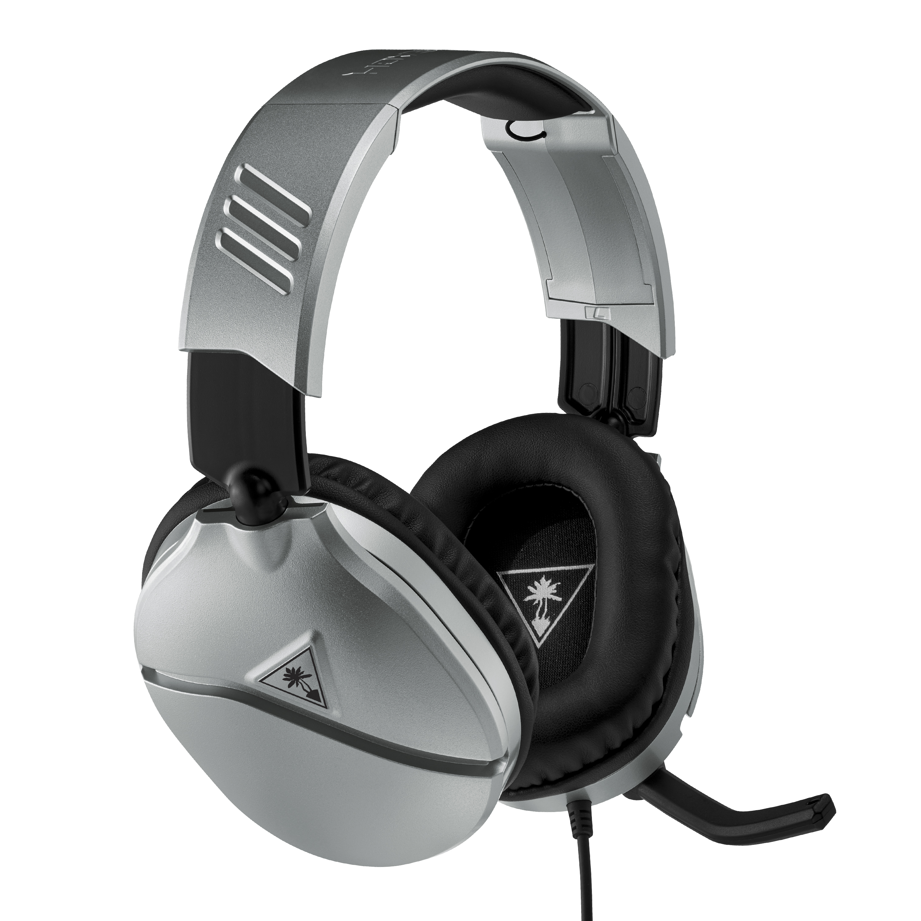 Turtle Beach Recon 70 Xbox Gaming Headset for Xbox Series X, Xbox Series S, Xbox One, PS5, PS4, PlayStation, Nintendo Switch, Mobile, & PC with 3.5mm - Flip-to-Mute Mic, 40mm Speakers - Silver - image 1 of 8