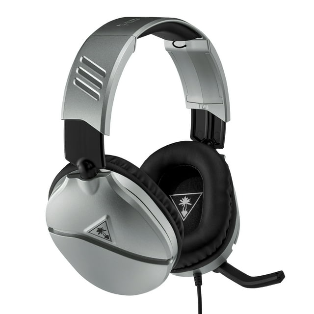 Turtle Beach Recon 70 Xbox Gaming Headset for Xbox Series X, Xbox Series S, Xbox One, PS5, PS4, PlayStation, Nintendo Switch, Mobile, & PC with 3.5mm - Flip-to-Mute Mic, 40mm Speakers - Silver