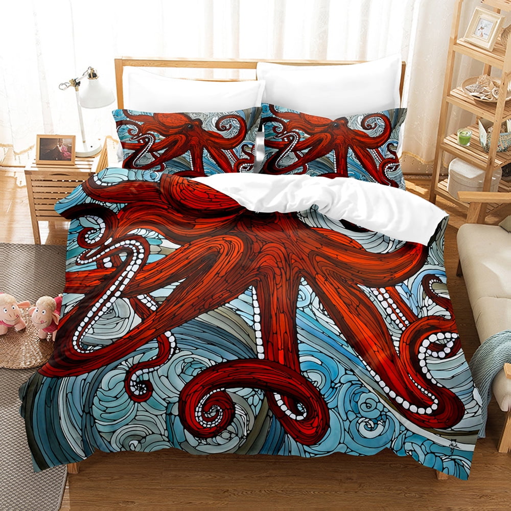 Turtle Bedding Set Nautical Coastal Bedding,Sea Turtle Comforter Cover