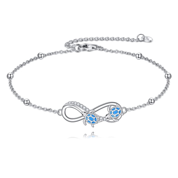 Turtle Bracelet for Women Sterling Silver Infinity Jewelry
