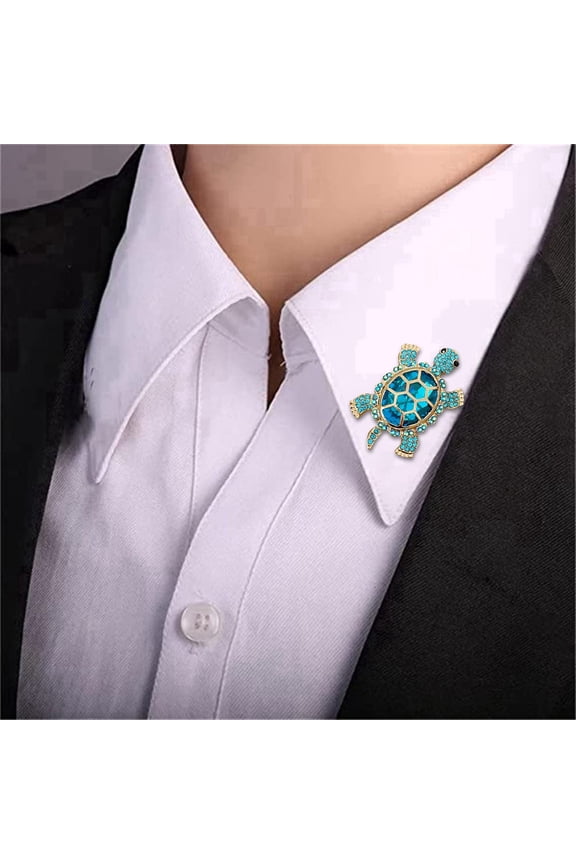 Turtle Brooch Elegant Jewelry Decorative Pin for Women Men Lapel Accessories