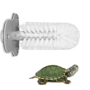 Turtle Brush with Suction Cup for Tank, Three High Suction Power Suction Cup Turtle Shell Cleaning Brush, White