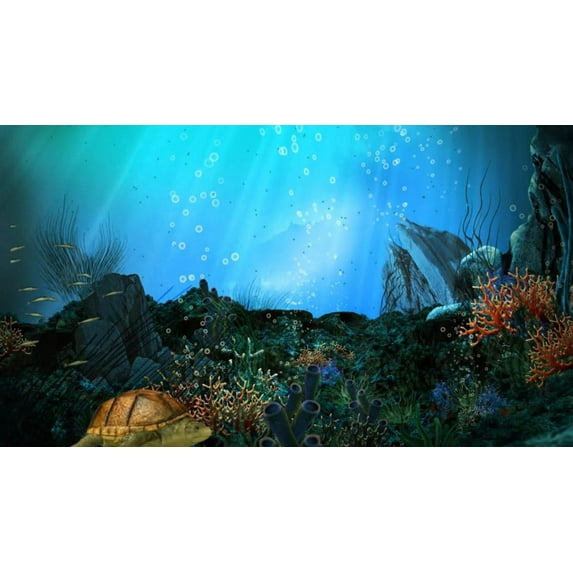 Turtle Canvas Art Deep Ocean Picture Wall Art Blue Sea Framed Painting Wall Decor For Home Office Bedroom Reeady to Hang