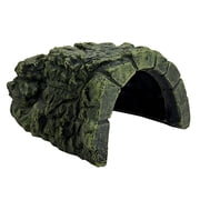 Turtle Cave Basking Platform, 5.9 x 4.3 in /15 x 11 cm Resin Rock Decoration, Aquarium Fish Hide Cave Decoration, Small Turtle Basking Platform, Reptile Hideout Cave, Simulated Rock, Pet Habitat