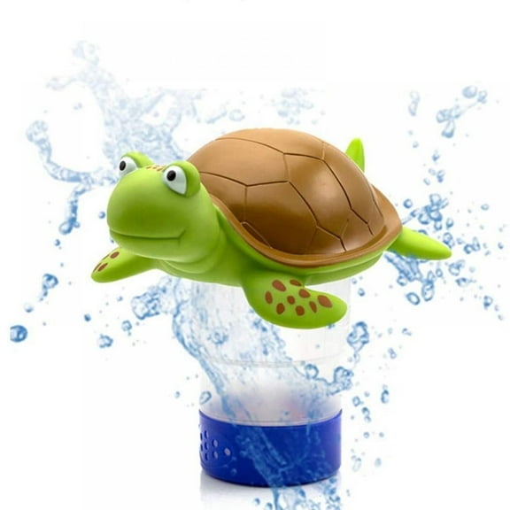 Floating Chlorine Dispenser with Turtle Design for Pool and Spa, Chlorine Floater for 3 Inch Tablets, Chemical Tablet Holder for Hot Tub  By PULMCheerger
