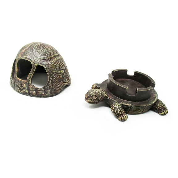 Turtle Cigar Cigarette Ashtray Holder with Lid