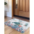 thumbnail image 1 of Turtle Coastal Door Mat&nbsp;Indoor Outdoor Entrance,Non Slip Small Rug for Kitchen Bathroom Entryway Rug,Summer Beach Ocean Shell Jellyfish Starfish Washable Doormat Floor Mat 18x30 Inch, 1 of 8
