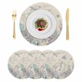 thumbnail image 1 of Turtle Coastal Round 13 Inch Placemats Set of 4, Nautical Summer Beach Coral Jellyfish Rustic HeatResistant Non Slip Place Mats for Dining Table, Wipeable Braided Kitchen Table Mats for Housewarming, 1 of 9