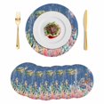 thumbnail image 1 of Turtle Coastal Round 13 Inch Placemats Set of 6, Nautical Summer Beach Coral Octopus Blue Wooden HeatResistant Non Slip Place Mats for Dining Table, Wipeable Kitchen Table Mats for Housewarming, 1 of 9