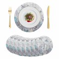 thumbnail image 1 of Turtle Coastal Round 15 Inch Placemats Set of 8, Nautical Summer Beach Coral Jellyfish Wooden HeatResistant Non Slip Place Mats for Dining Table, Wipeable Braided Kitchen Table Mats for Housewarming, 1 of 9