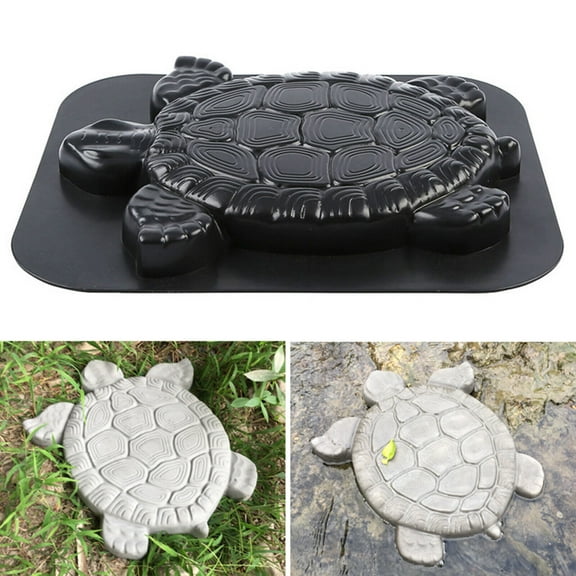 Turtle Concrete Plaster Mold DIY Stepping Stone Cement Tortoise Mould Garden For Creating Sidewalks, Walkways, Paths