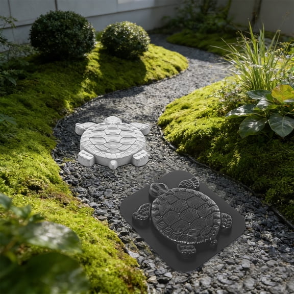 Turtle Concrete Stepping Stone Mold, Cement Step Mold, Concrete Stepping Stone Molds Reusable, Turtle Molds for Garden Rock Walkway
