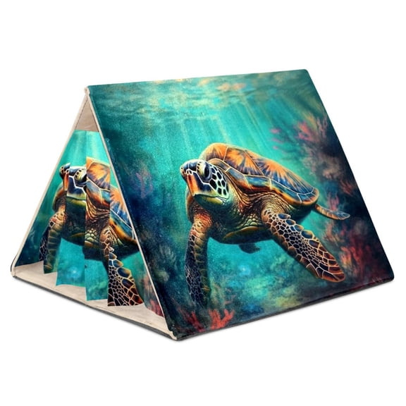 Turtle Cozy Dutch Flannelette Hamster Nest with PP Board Support - Washable and Durable - 21.5x30.5x26 cm/8.5x12x10.2 in dimensions