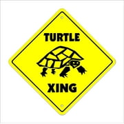 Turtle Crossing Sign Zone Xing | Indoor/Outdoor | 12" Tall new turtles tortoise pet animal reptile sea
