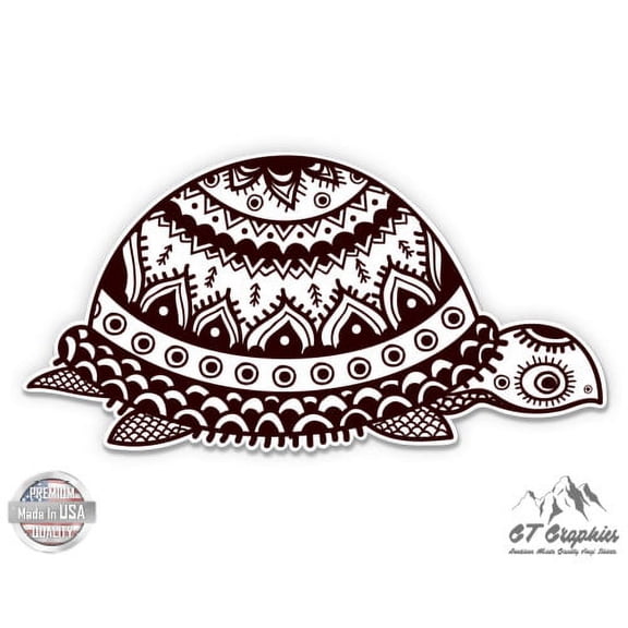 Turtle Cute - 5" Vinyl Sticker - For Car Laptop I-Pad - Waterproof Decal