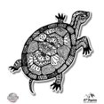 thumbnail image 1 of Turtle Cute Black - 12" Vinyl Sticker Waterproof Decal, 1 of 1