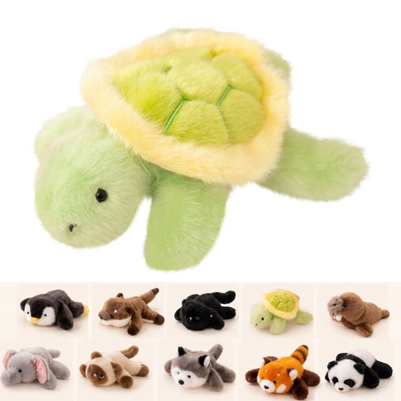 Turtle Cute Plushies Soft Stuffy Stuffed Animal Comfort Soft Plush Doll Tiny Pocket-Sized Plush Toy Ideal Graduation Party Favor Gifts for Boys Girls Children