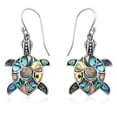 thumbnail image 1 of Abalone Shell Turtle Earrings for Women in 925 Sterling Silver Dangle Earrings - Boho Beach Sea Turtle Jewelry for Women Birthday Christmas Gifts for Womens, 1 of 7