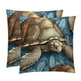 thumbnail image 1 of Turtle Decorative Pillows Covers with Unique Patterns for Bed, Home Decor - Set of 2 Pillow Inserts - Available in 16x16, 18x18, 20x20 Inches for Various Occasions, 1 of 6