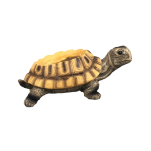 Turtle Decorative Planter Resin Flower Vase Animal Figurine Compact Size for Desk Shelf Outdoor Yard Decor