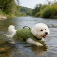 thumbnail image 1 of Turtle Design Dog Life Jacket, Adjustable Floating Swim Vest with Rescue Handle, High Visibility Waterproof Life Jacket for Medium Large Dogs Beach Swimming Boating(Green,29cm), 1 of 7