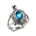 thumbnail image 1 of Turtle Design Finger Ring For Women, Real 925 Sterling Silver Abalone Shell Gemstone Modern Jewelry, Gift And Party Fashion Jewelry Handmade By Artisans, 1 of 4