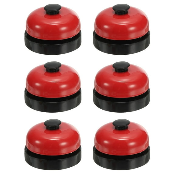 Uxcell Desk Call Bells, Dinner Desk Front Bell for Service with Metal Anti-Rust Construction for Hotel Restaurants Black/Red