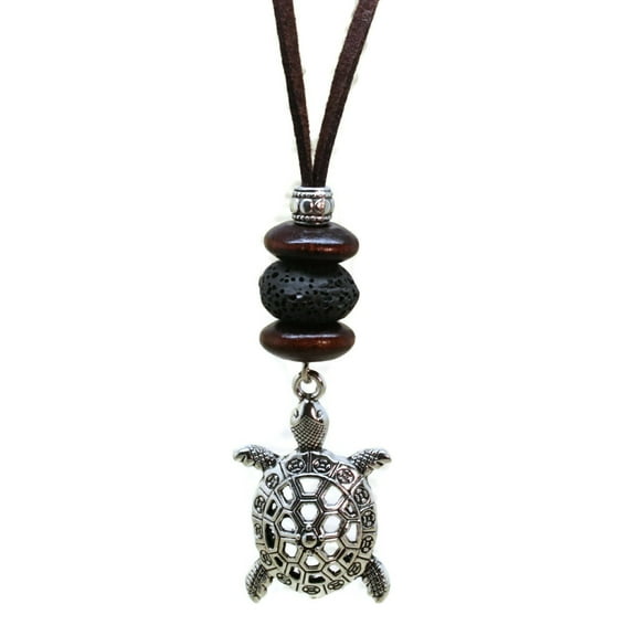 Turtle Essential Oil Diffuser Necklace- 18-20" Leather Cord