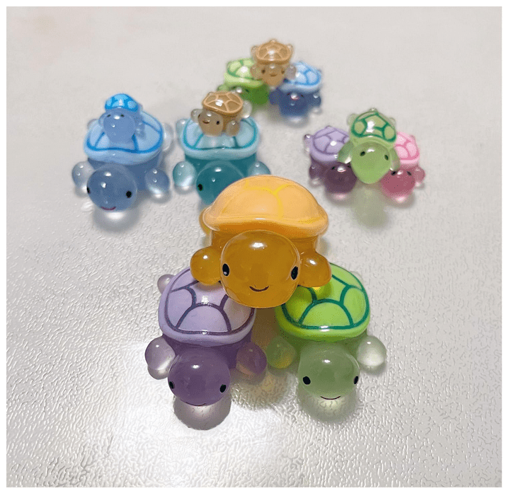 Turtle Figurines Glow in The Dark Garden Micro Desk Pets Car Decor ...