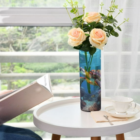 Turtle Fish Sea Coral Vases for Flowers Modern Decorative Vase Home Decor for Bedroom Kitchen Living Room Centerpieces