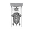 thumbnail image 1 of Turtle Fitted Sheet & Pillow Sham Set, Tribal Patterns on Turtle Illustration Monochrome Animal Themed Tortoise Print, Decorative Printed 2 Piece Bedding Decor Set, Twin, Charcoal Grey, by Ambesonne, 1 of 2