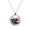 thumbnail image 1 of Turtle Glass Design Circular Pendant Women's Necklace, 1 of 5