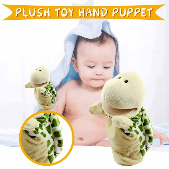 Turtle Hand Puppets Plush Stuffed Soft Toys for Storytelling Role Play Educational Interactive Puppet Show Theater Props for Home School Party Games Activity