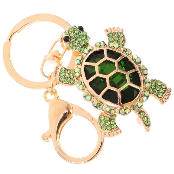 Turtle Keychain Metal Hanging Ornaments Pendants Rhinestone Zinc Alloy Sea ​​turtle