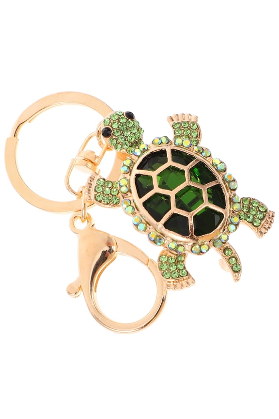 Turtle Keychain Metal Hanging Ornaments Pendants Rhinestone Zinc Alloy Sea turtle