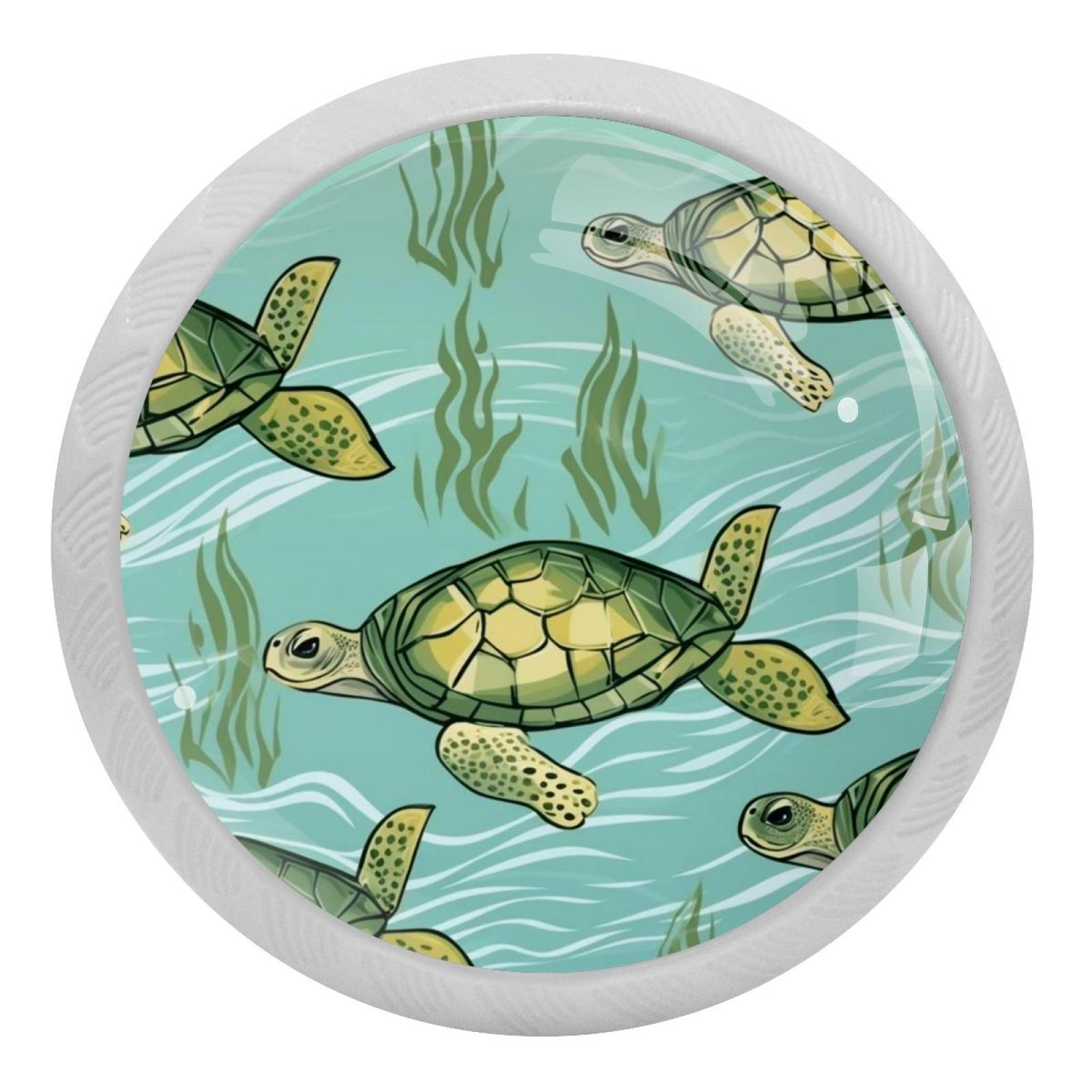 Turtle Kitchen Accessory Turtle Kitchen Hardware: Fluorescent Drawer Pulls - Round 4-Pack, Glow ...