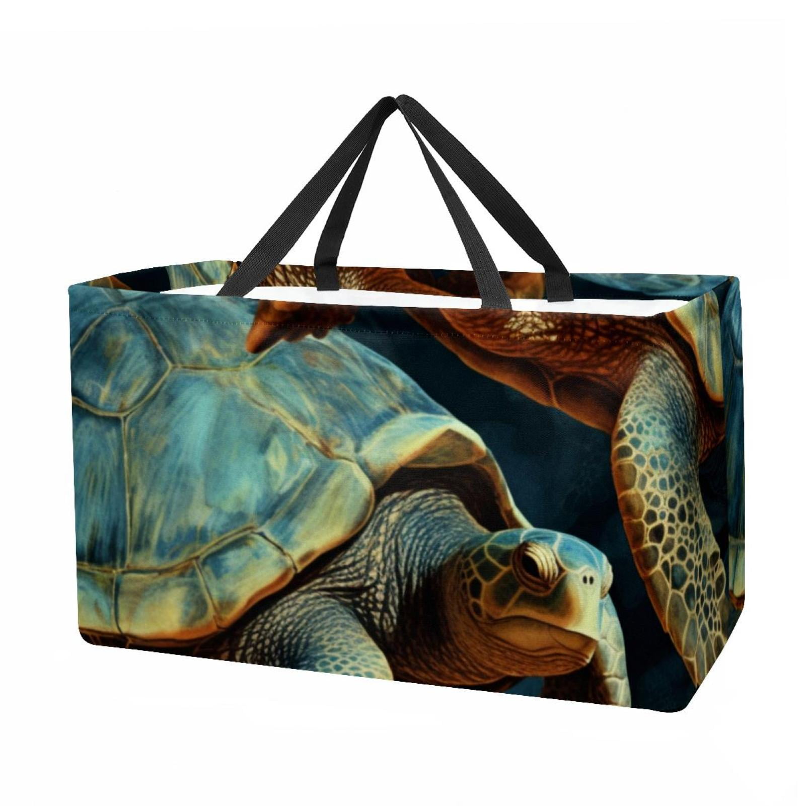 Turtle Large Reusable Foldable Oxford Cloth Shopping Bag with ...