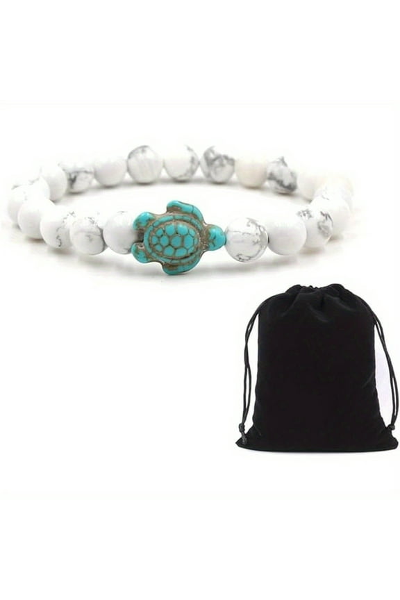 Turtle Lava Stone Bracelet - Natural Volcanic Rock Essential Oil Diffuser Bracelet