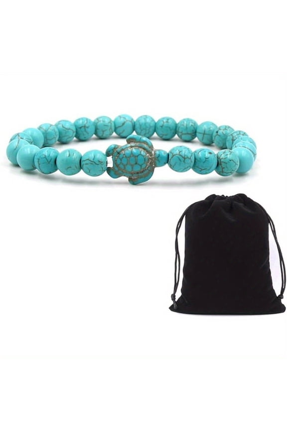 Turtle Lava Stone Bracelet - Natural Volcanic Rock Essential Oil Diffuser Bracelet