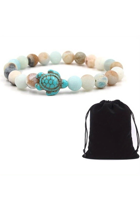 Turtle Lava Stone Bracelet - Natural Volcanic Rock Essential Oil Diffuser Bracelet