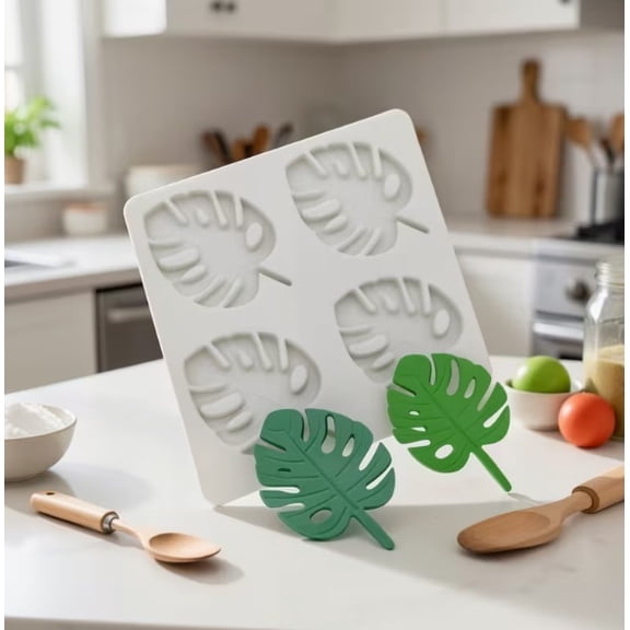 Turtle Leaf Fondant Silicone Mold - Versatile Baking Tool for Cakes, Desserts, and Chocolate Making